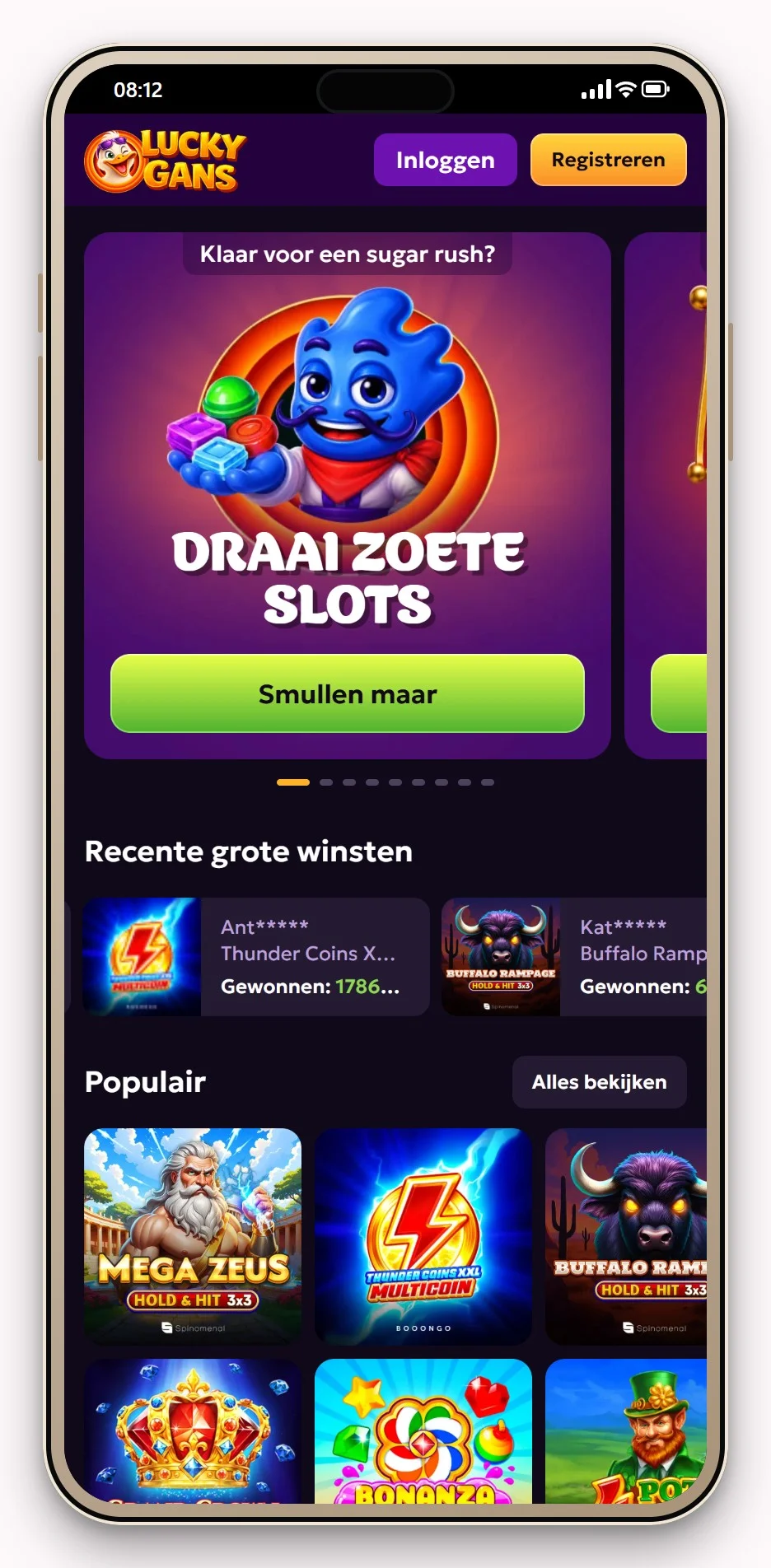 neosurf casino belgië: LuckyGans op je telefoon