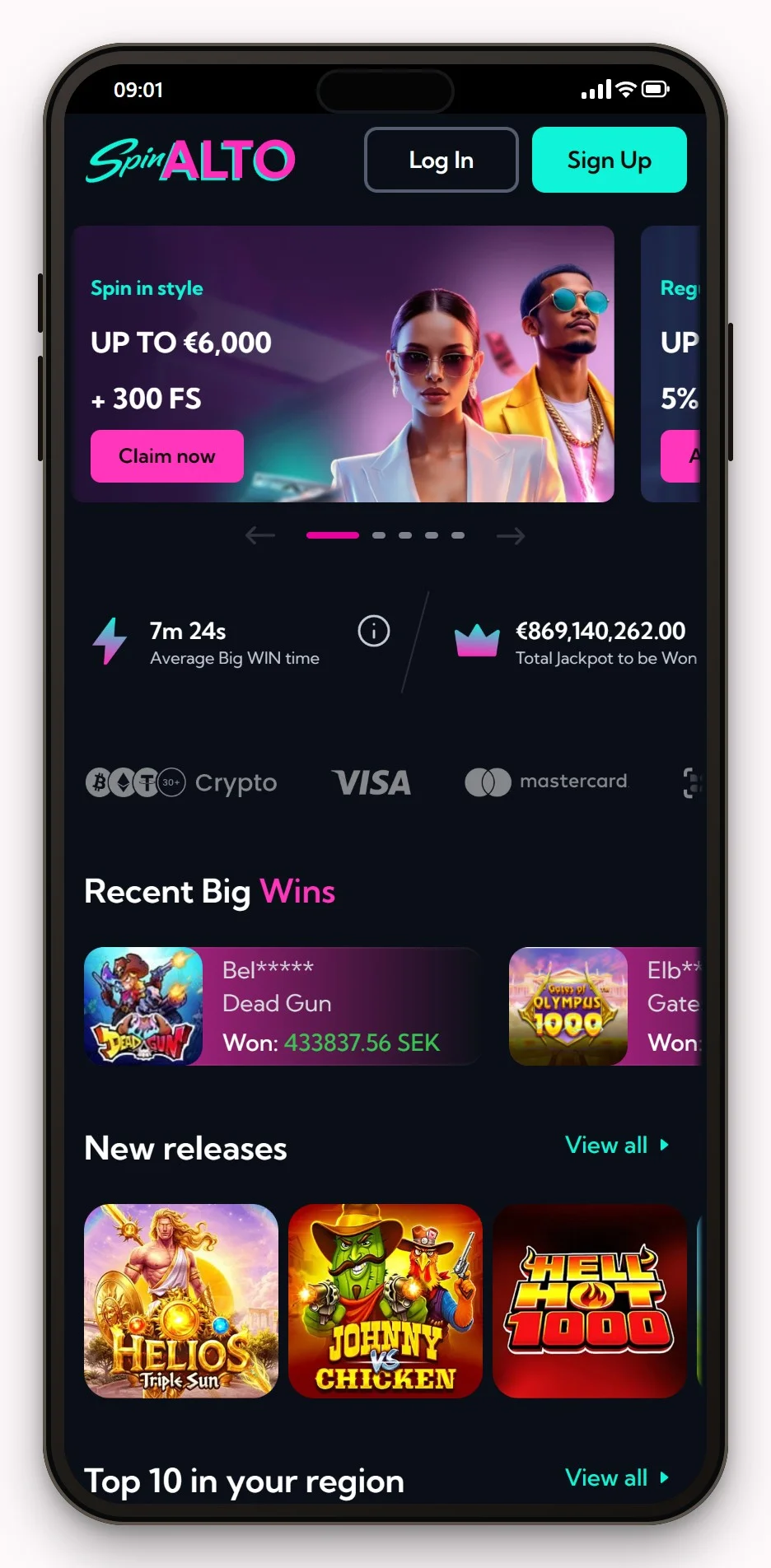 neosurf casino nederland: SpinAlto op je telefoon