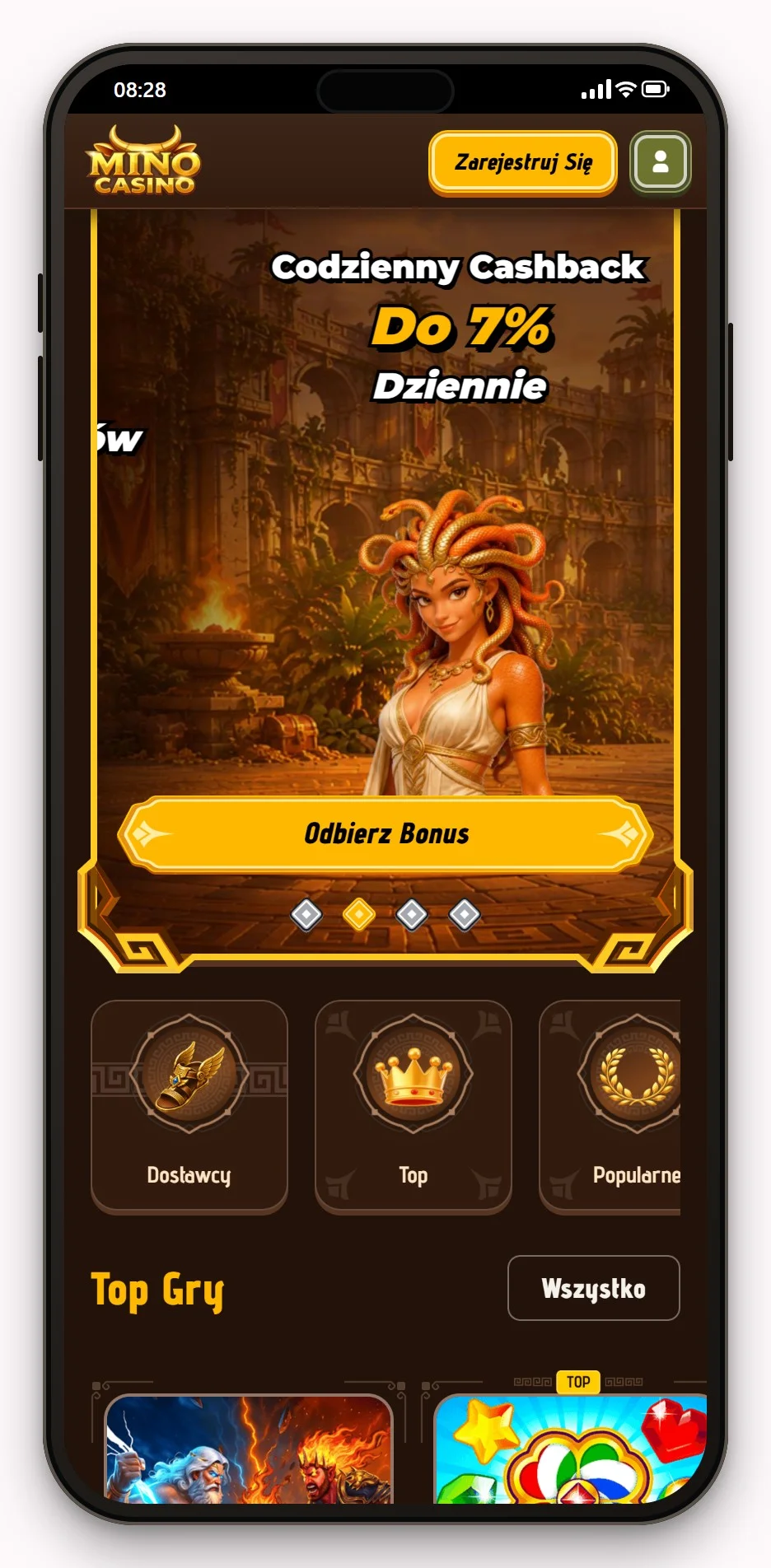 neosurf kasyno: Mino Casino na telefonie