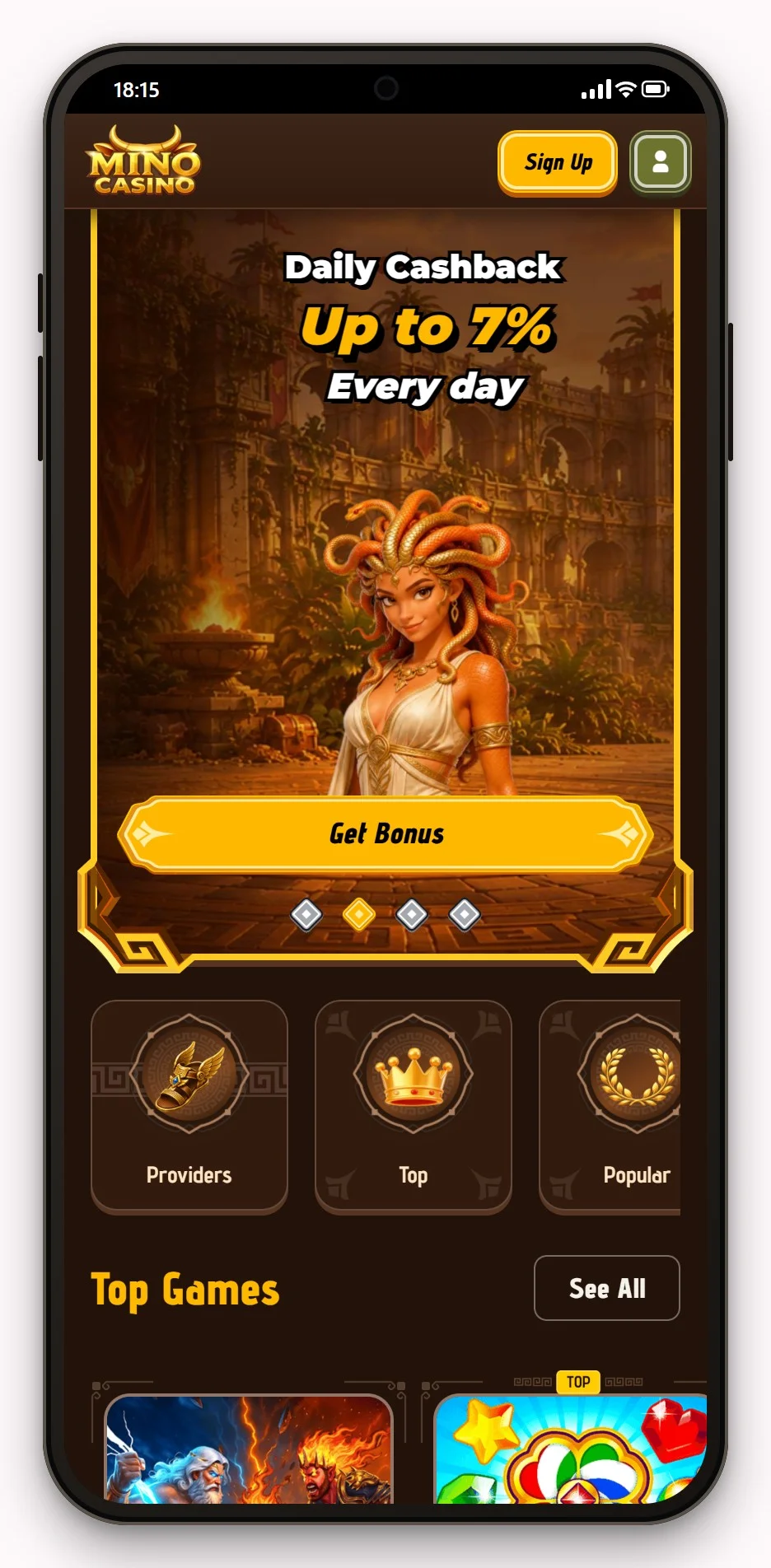 australian neosurf casino: Mino Casino mobile site, the lobby
